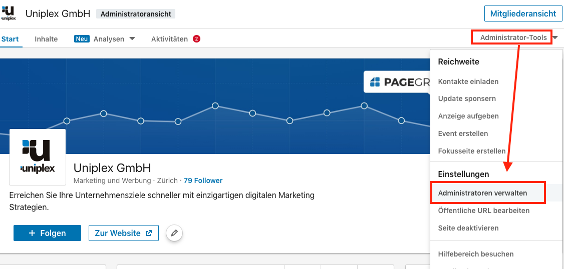 LinkedIn-Zugriff-auf-Unternehmensseite-einrichten1